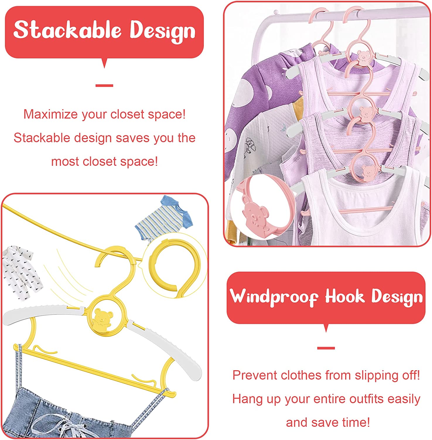 UNTIOR Non-slip Baby Clothes H - огляд і ціна Baby Clothing Hanging Rack