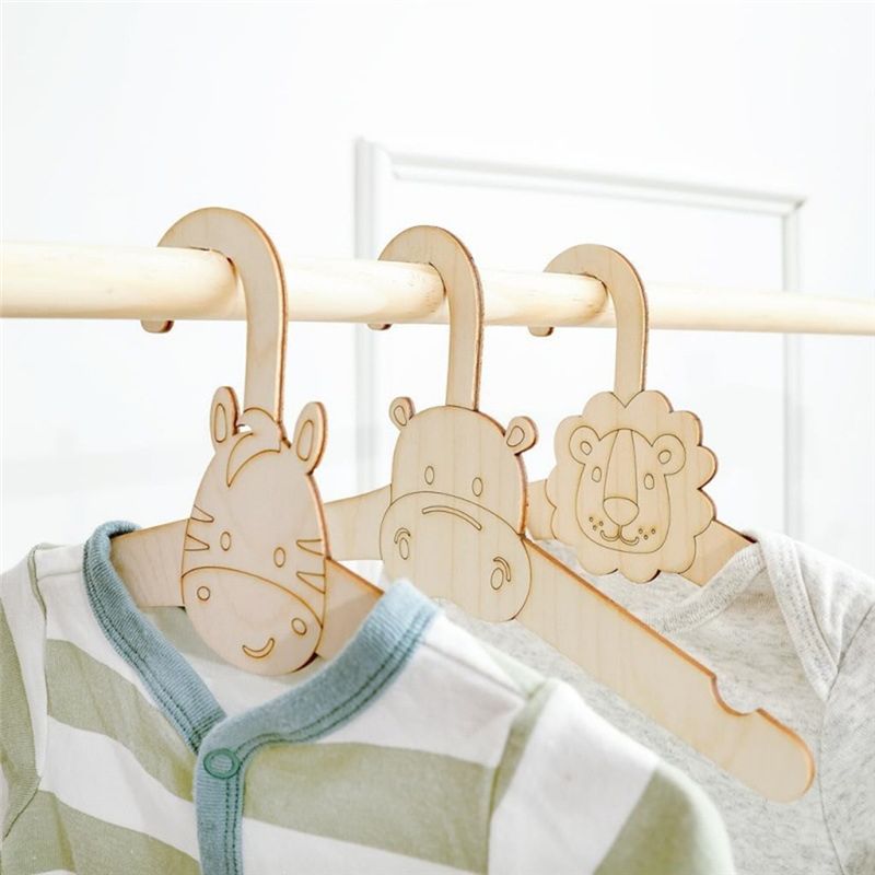 20PCS Cute Wooden Clothes Hang - огляд і ціна Baby Clothing Hanging Rack