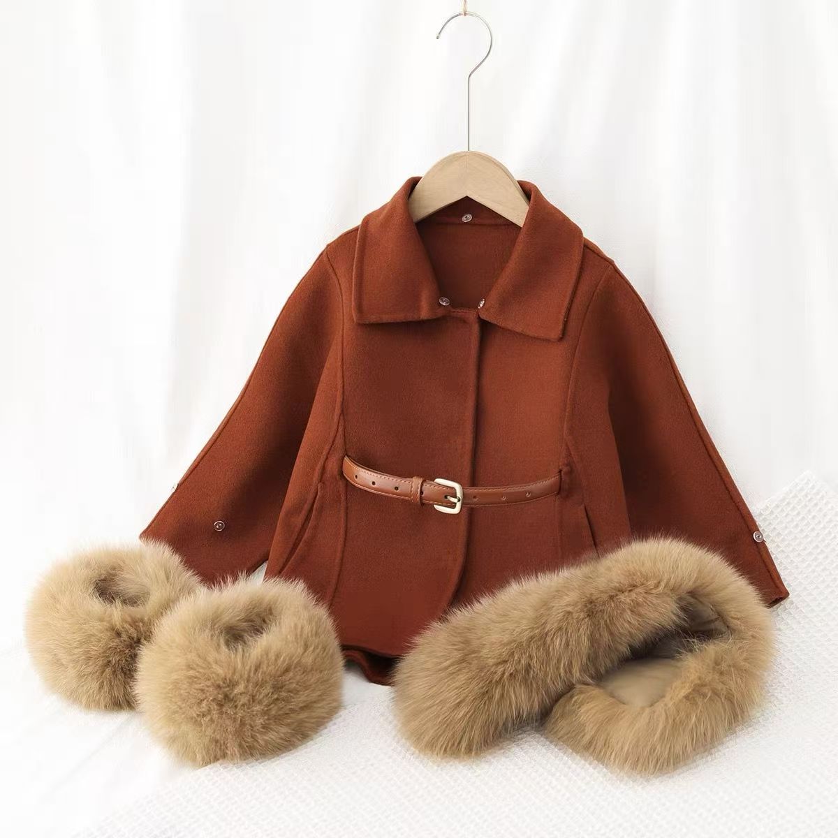 Girls' Double-sided Wool Coat  - огляд і ціна Baby Clothing High End